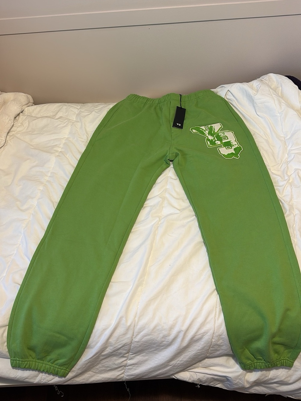 Y-3 Men's Green Relaxed Sweatpants